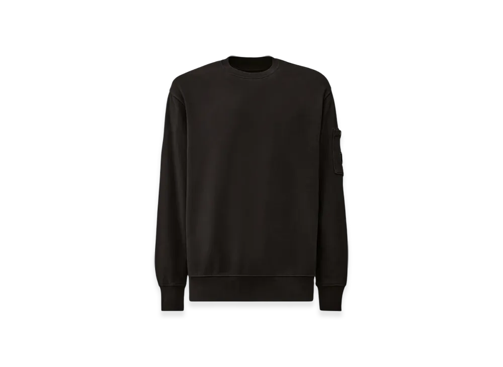 C.P. Company Brushed and Emerized Diagonal Fleece Lens Sweatshirt "Total Eclipse Blue"