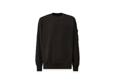 C.P. Company Brushed and Emerized Diagonal Fleece Lens Sweatshirt "Total Eclipse Blue"