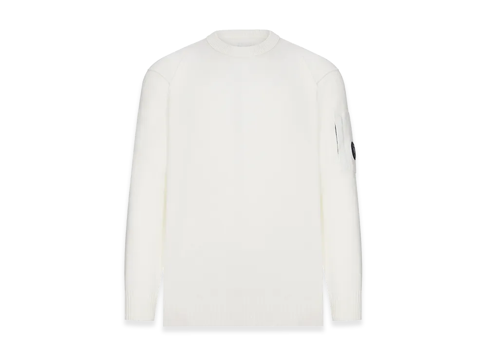 C.P. Company Crew Neck Wool Sweater "White"
