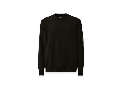 C.P. Company Lambswool GRS Crewneck Lens Sweater "Black"