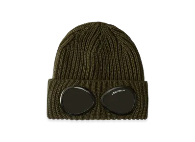 C.P. Company Extrafine Merino Wool Goggle Beanie "Ivy Green"