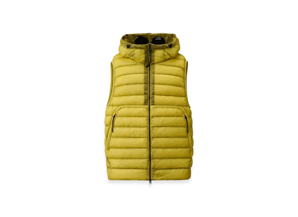 C.P. Company D.D. Shell Goggle Down Gilet "Green Sheen Yellow"