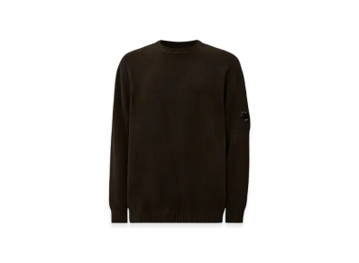 C.P. Company Cotton Chenille Crewneck Sweater "Black"