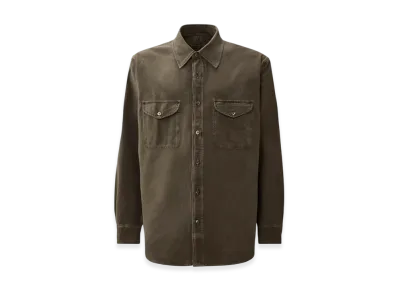 C.P. Company x OUR LEGACY WORK SHOP Ottoman Stretch Long Sleeve Shirt "After Dark Grey"