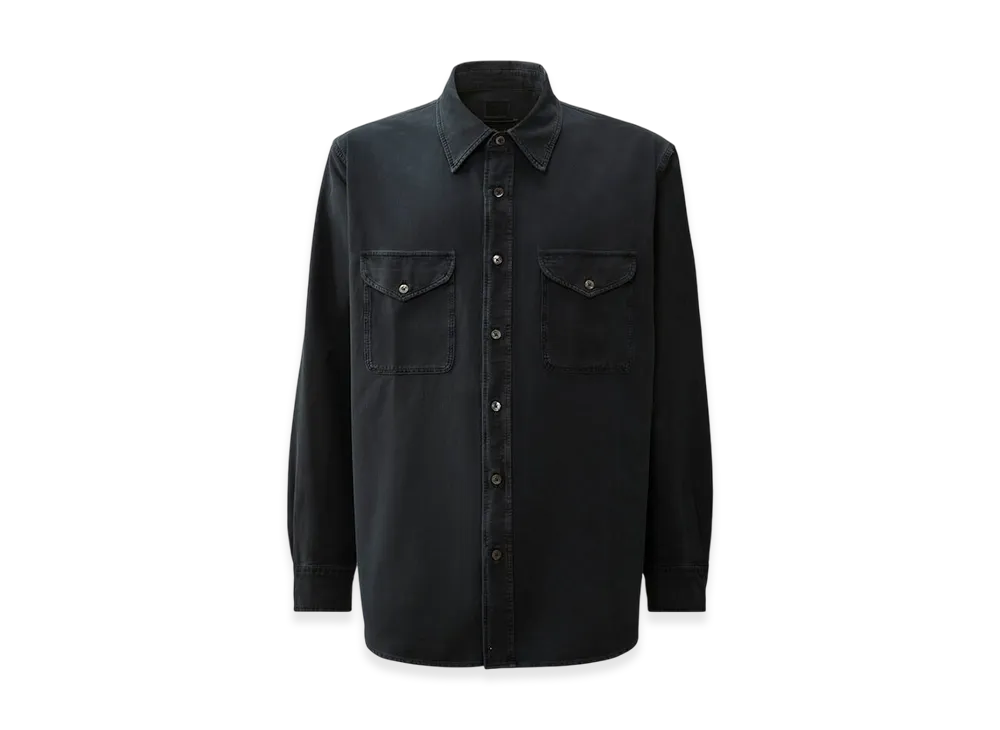 C.P. Company x OUR LEGACY WORK SHOP Ottoman Stretch Long Sleeve Shirt "Total Eclipse Blue"