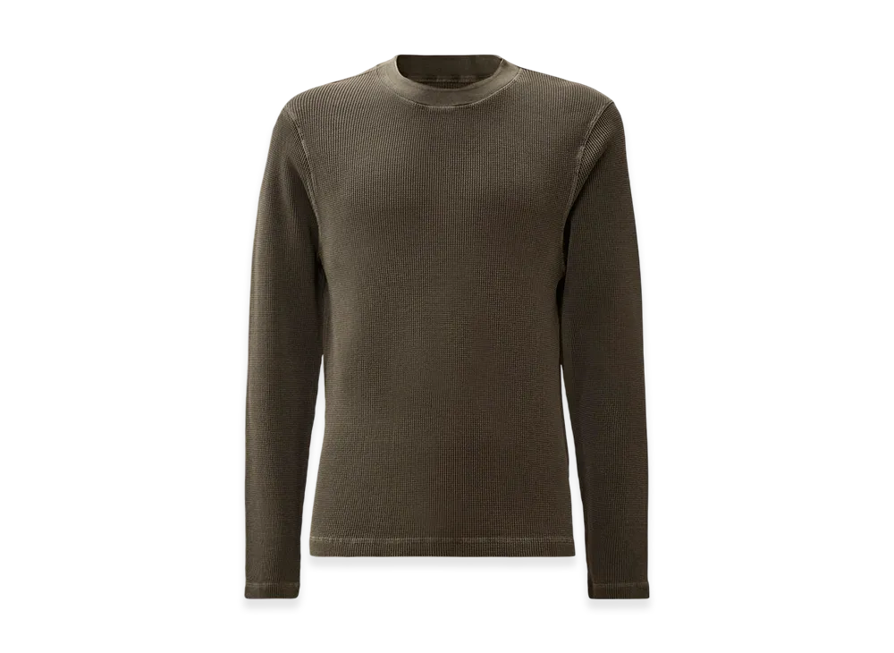 C.P. Company x OUR LEGACY WORK SHOP Heavy Waffle Long Sleeve T-Shirt "After Dark Grey"