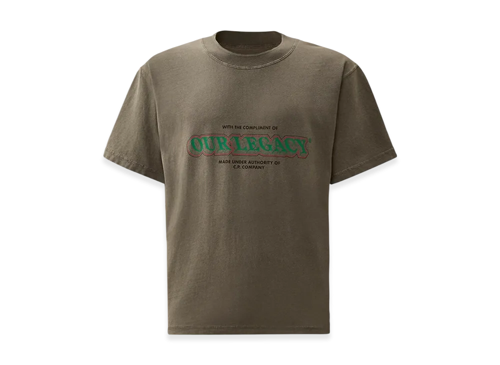 C.P. Company x OUR LEGACY WORK SHOP Heavy Jersey Short Sleeve T-Shirt "After Dark Grey"