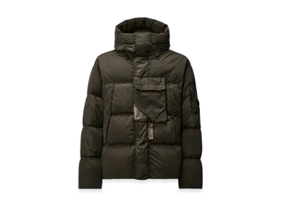 C.P. Company Eco-Chrome R Mixed Hooded Down Jacket "Dark Shadow Grey"