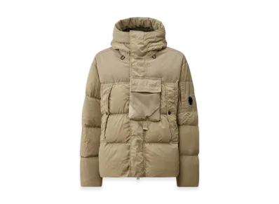 C.P. Company Eco-Chrome R Mixed Hooded Down Jacket "London Fog Grey"