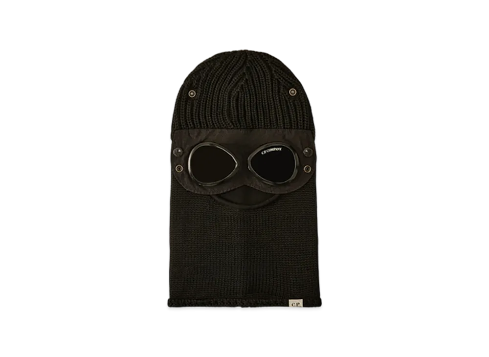 C.P. Company Extrafine Merino Wool Goggle Balaclava "Black"