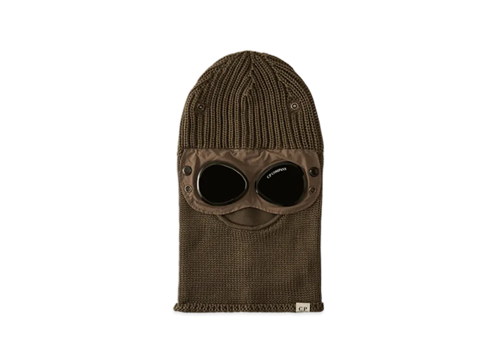 C.P. Company Extrafine Merino Wool Goggle Balaclava "Walnut Beig"