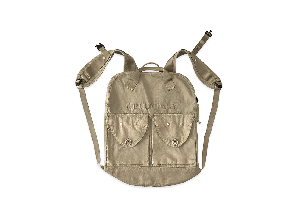 C.P. Company Panama-R Mixed Zip Backpack "Dove Grey"