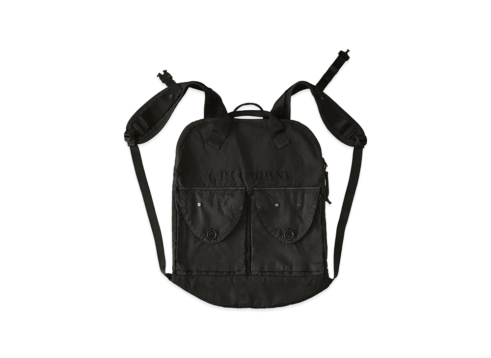 C.P. Company Panama-R Mixed Zip Backpack "Black"