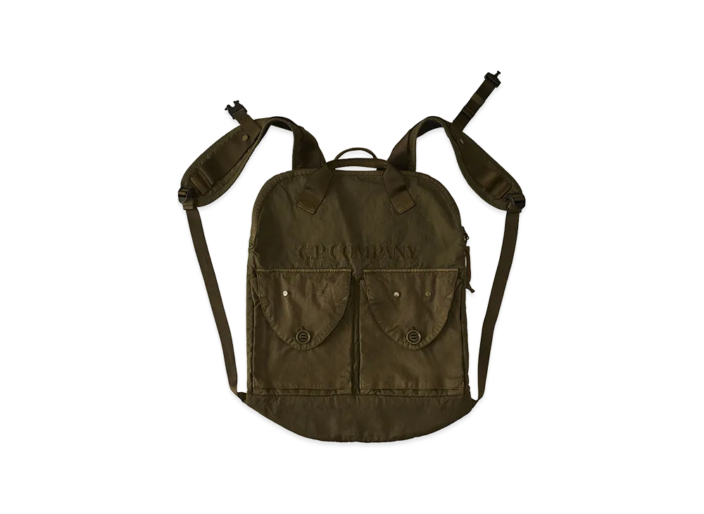 C.P. Company Panama-R Mixed Zip Backpack "Ivy Green"