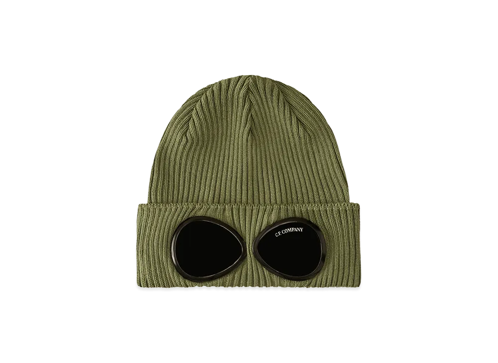 C.P. Company Cotton Goggle Beanie "Bronze Green"
