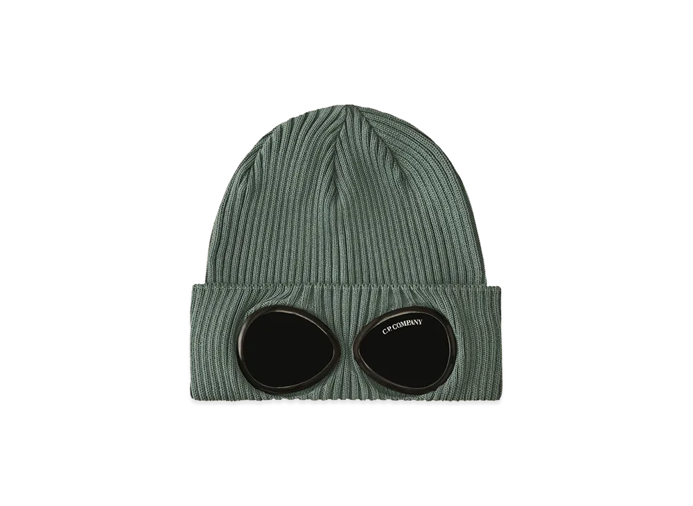 C.P. Company Cotton Goggle Beanie "Silver Blue"