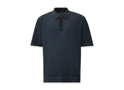 C.P. Company Cotton Crepe Double Dyed Polo "Midnight Navy Blue"