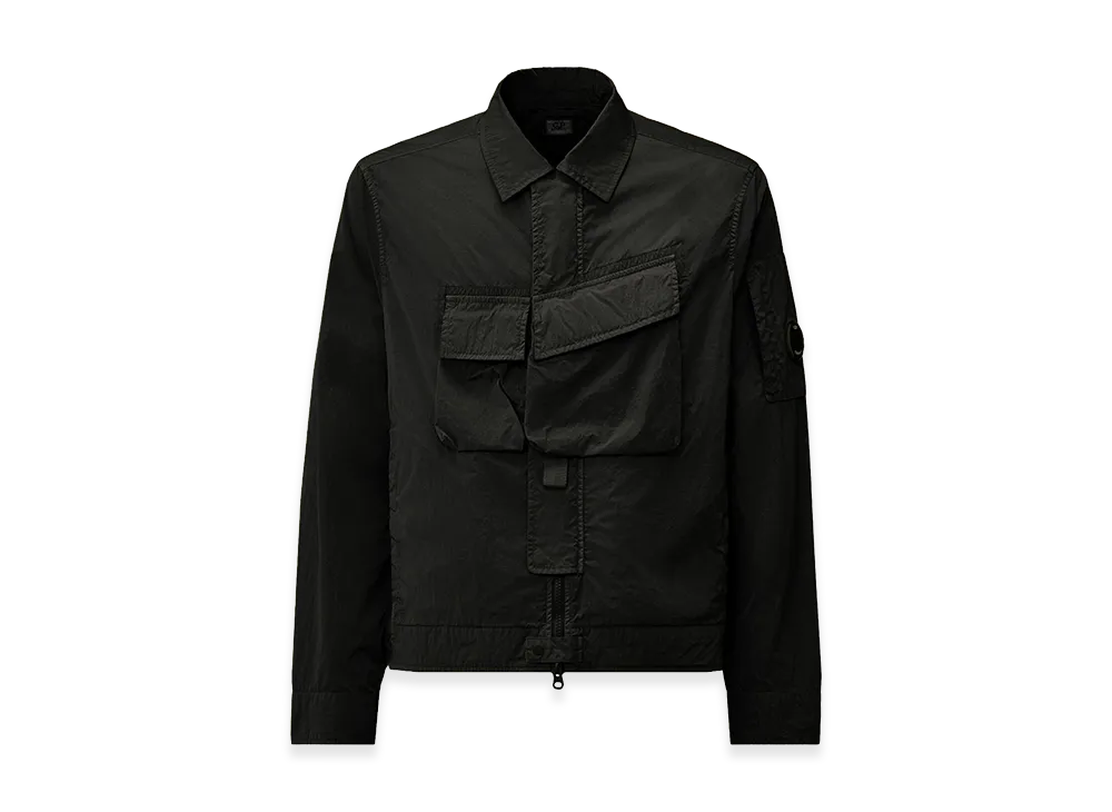 C.P. Company Heavy Chrome-R Zipped Lens Overshirt "Black"