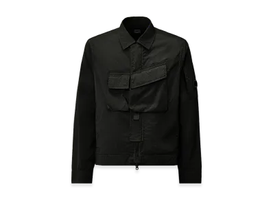 C.P. Company Heavy Chrome-R Zipped Lens Overshirt "Black"