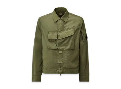 C.P. Company Heavy Chrome-R Zipped Lens Overshirt "Laurel Wreath Green"
