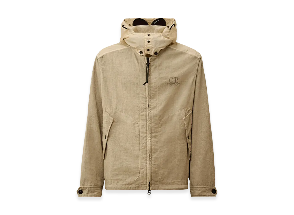 C.P. Company Rafia-R Mixed Goggle Jacket "Dove Grey"