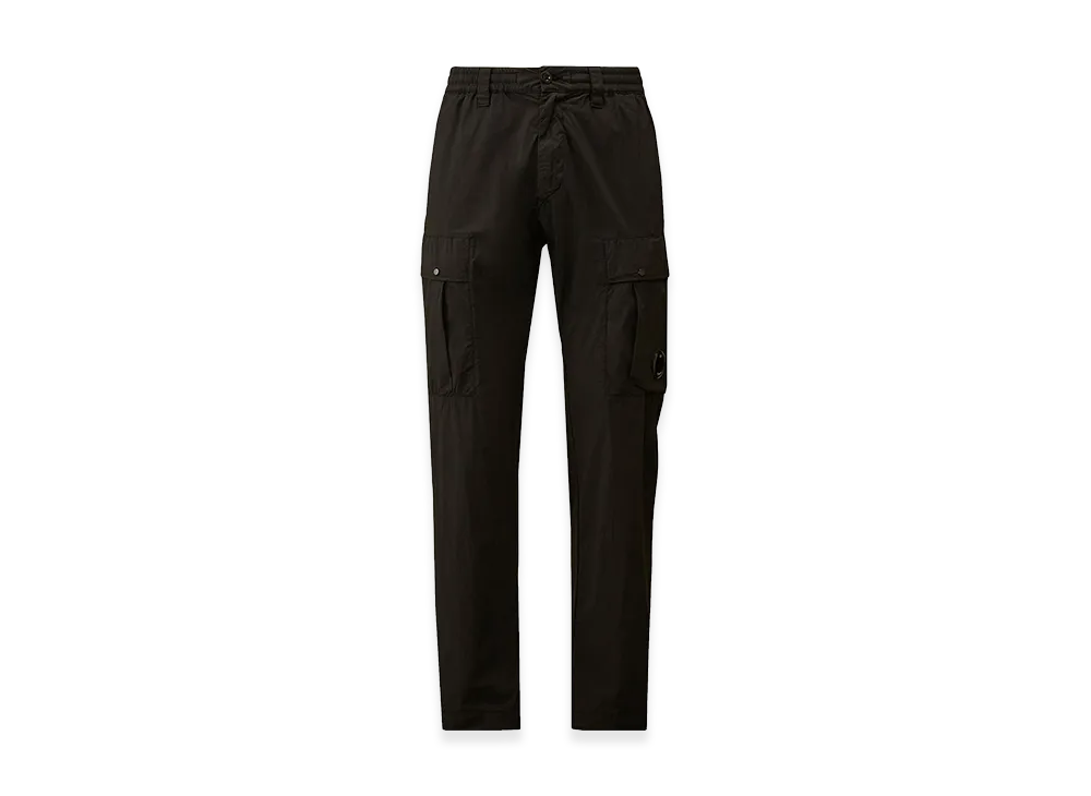 C.P. Company 50 Fili Stretch Elasticated Lens Cargo Pants "Black"