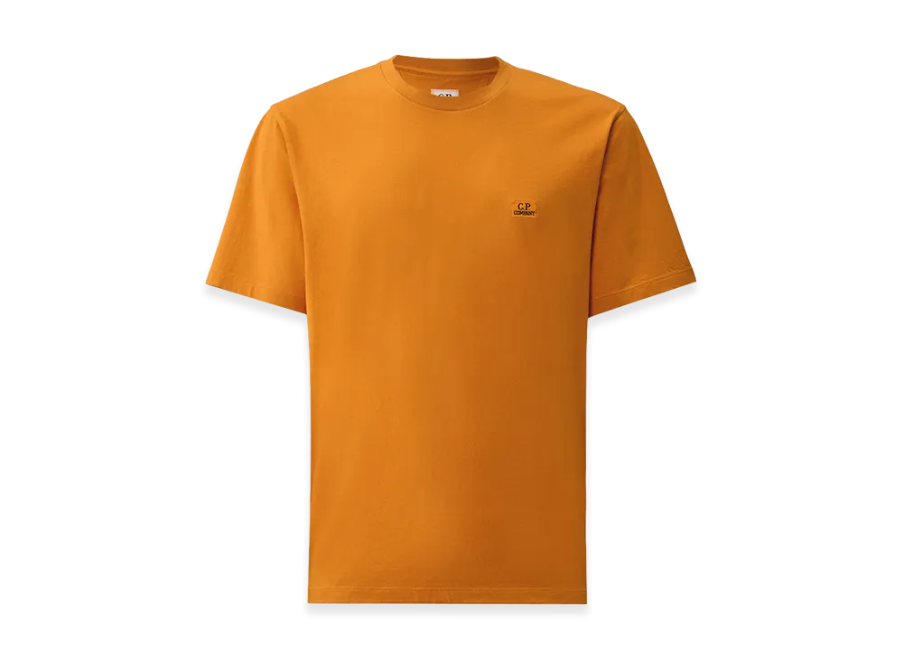 C.P. Company 30/1 Jersey Short Sleeve Logo Patch T-Shirt "Desert Sun Orange"