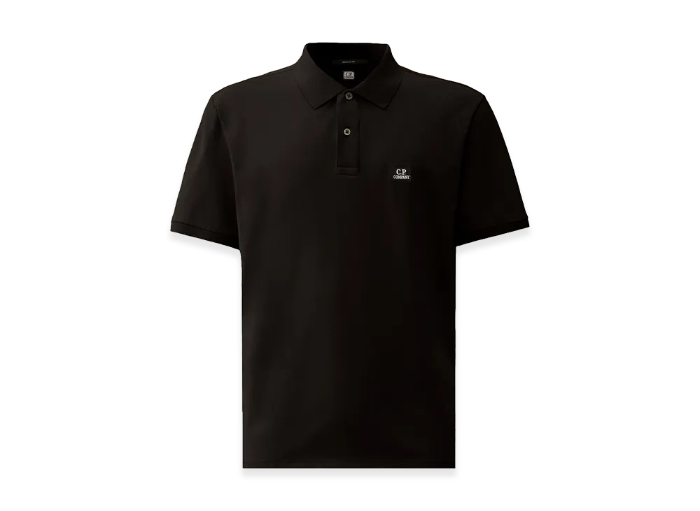 C.P. Company Stretch Piquet Short Sleeve Polo "Black"