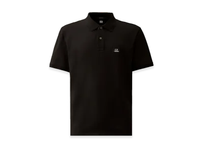 C.P. Company Stretch Piquet Short Sleeve Polo "Black"