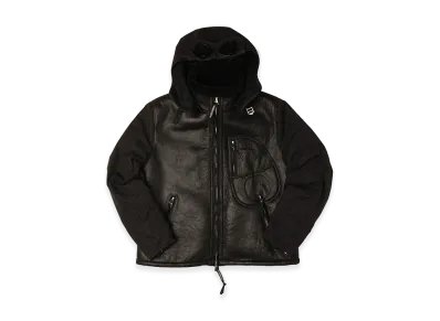 C.P. Company x One Block Down Shearling Jacket "Black"