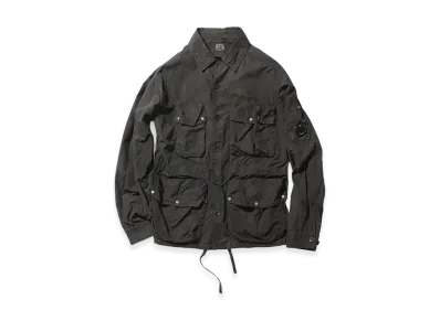 C.P. Company Powered by KUON Flatt Nylon Utility Overshirt "Washed Black"