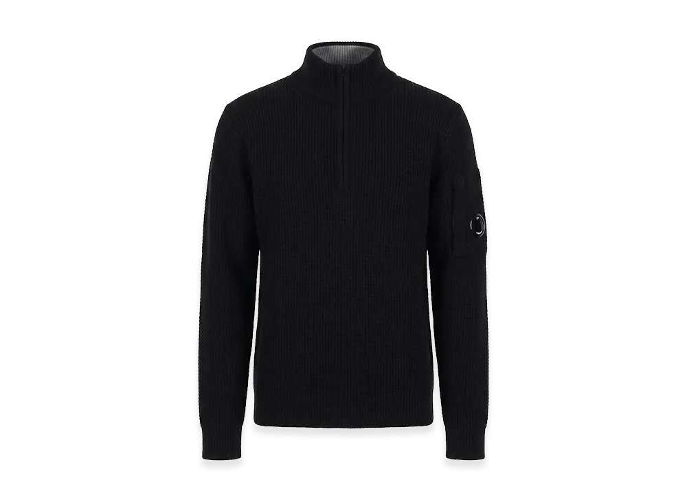 C.P. Company リブ編みセーター ブラック C.P. Company Sweaters 