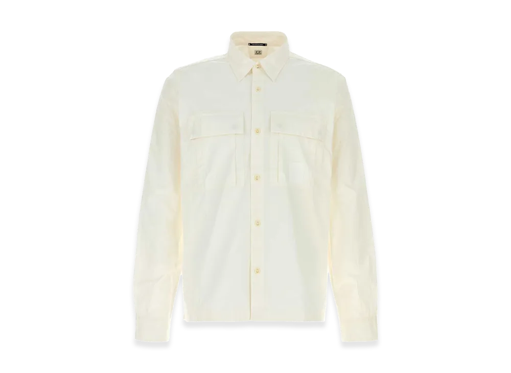 C.P. Company Poplin Shirt "Ivory/White"