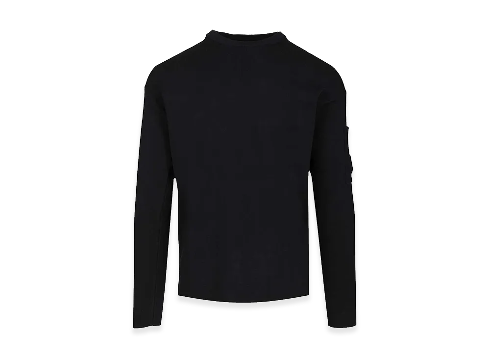 C.P. Company Cotton Sweater With Lens "Black"