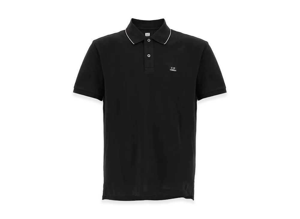 C.P. Company Logo Patch Polo Shirt "Black"