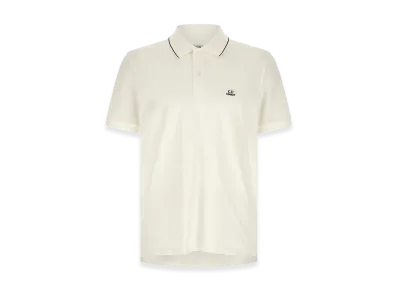 C.P. Company Logo Patch Polo Shirt "White"
