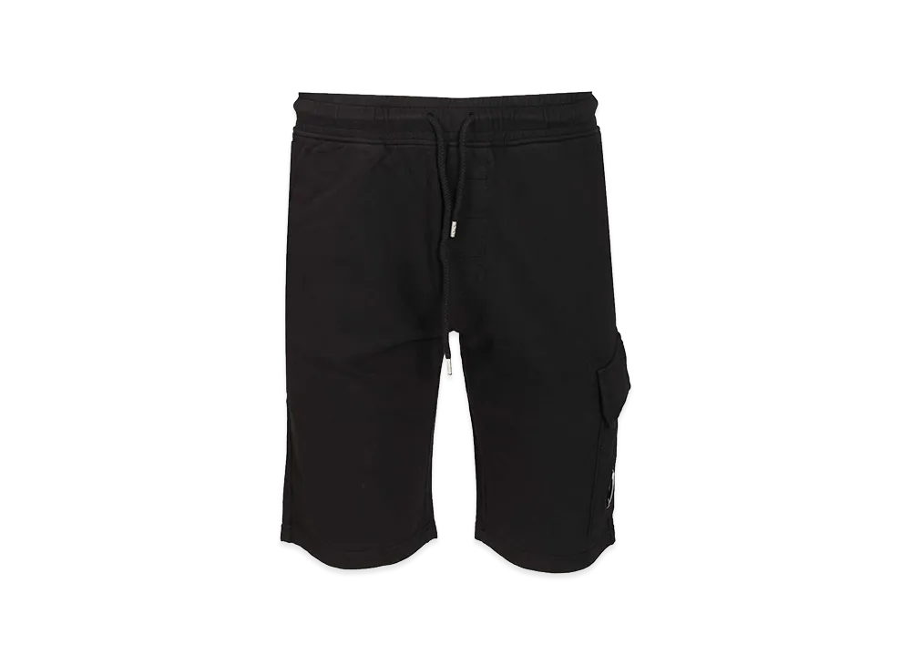 C.P. Company Cotton Fleece Cargo Shorts "Black"