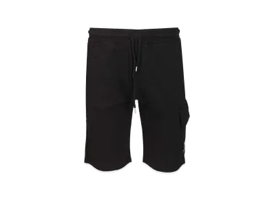 C.P. Company Cotton Fleece Cargo Shorts "Black"