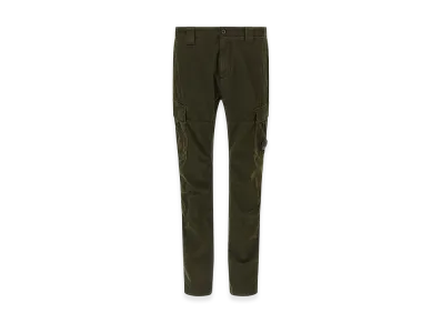 C.P. Company Cargo Trousers Made Of Stretch Cotton Satin "Green"