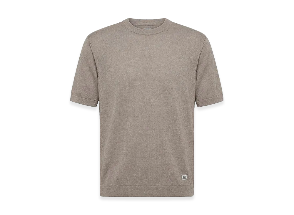 C.P. Company Dove Linen Knit Crewneck T-Shirt "Gray"