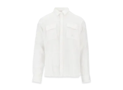 C.P. Company Linen Long-Sleeved Shirt "White"