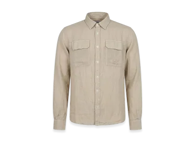 C.P. Company Dove Linen Long-Sleeved Shirt "Gray"