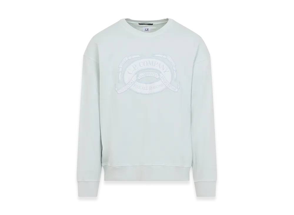 C.P. Company Cotton Sweatshirt "Misty Blue"