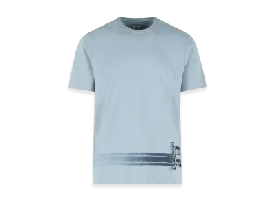 C.P. Company Cotton T-Shirt "Gray/Light Blue"