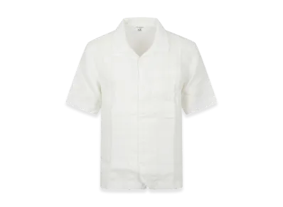 C.P. Company Short-Sleeved Linen Shirt "White"