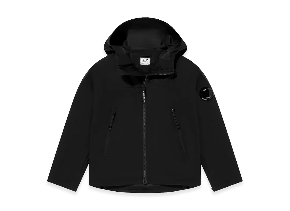 C.P. Company Kids Lens-Detail Hooded Zip-Up Jacket "Nero/Black"