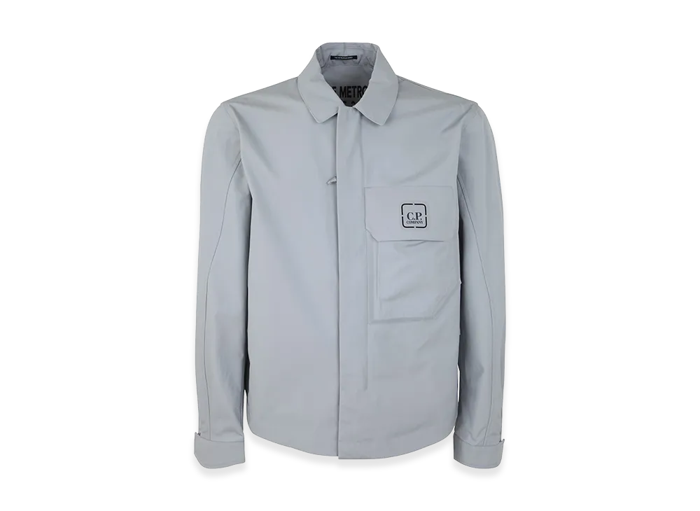 C.P. Company Logo Cotton Shirt Style Jacket "Light Grey"