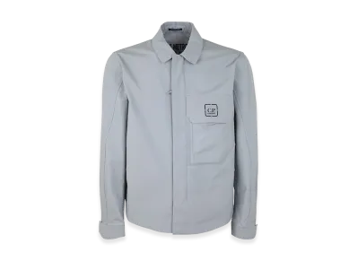 C.P. Company Logo Cotton Shirt Style Jacket "Light Grey"