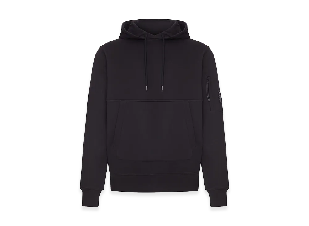 C.P. Company Cotton Sweatshirt With Hood And Drawstring "Black"