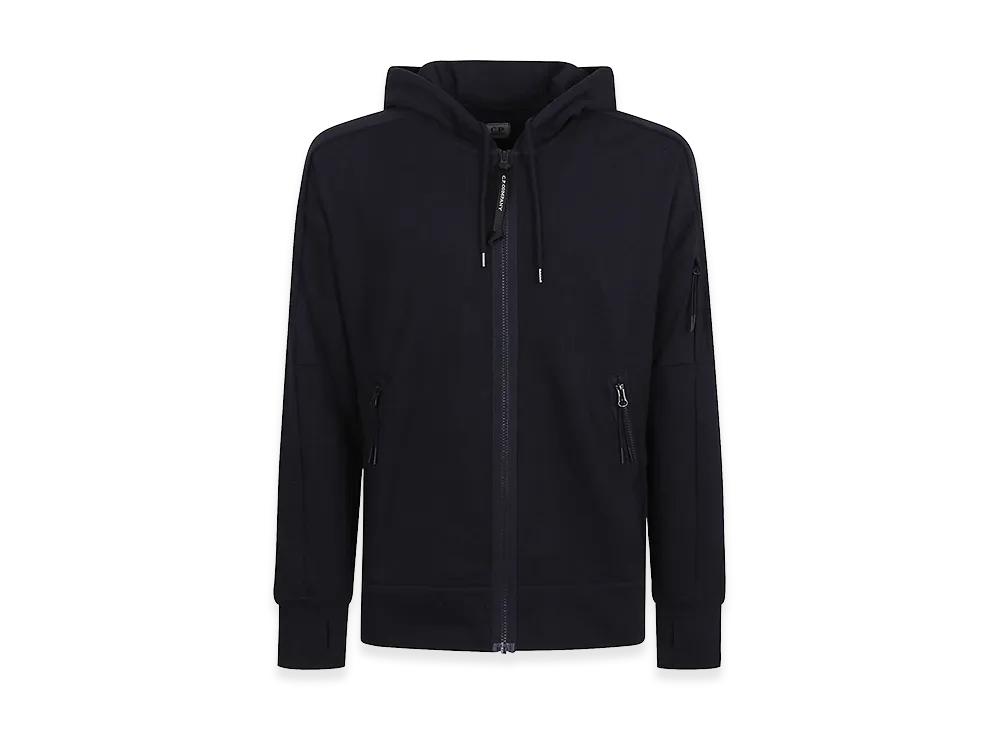 C.P. Company Diagonal Raised Fleece Full Zip Hooded Sweatshirt "Total Eclipse"